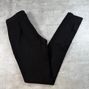 Rag & Bone Rebecca zip cuff slim leg pants in black stretch cotton blend size 0